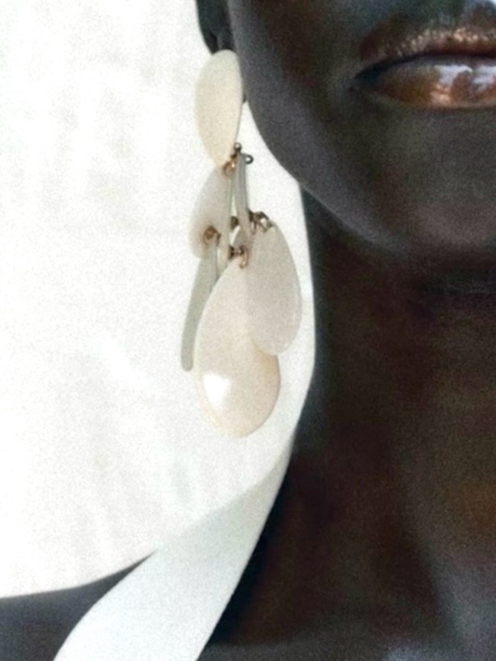 Zara Resin Piece Earrings Ecru 4736/216/712 NWT